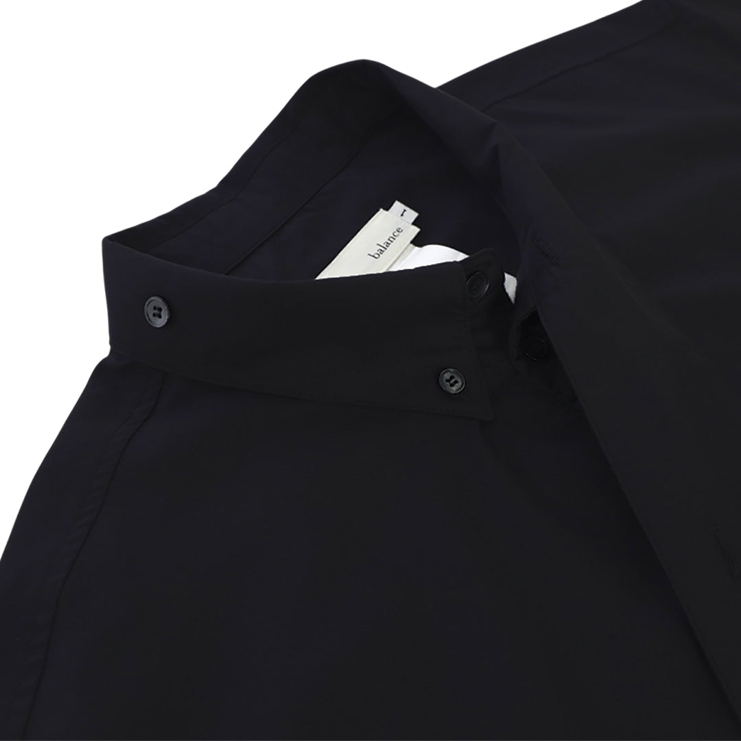 Tail collar shirt_ver balance(black)