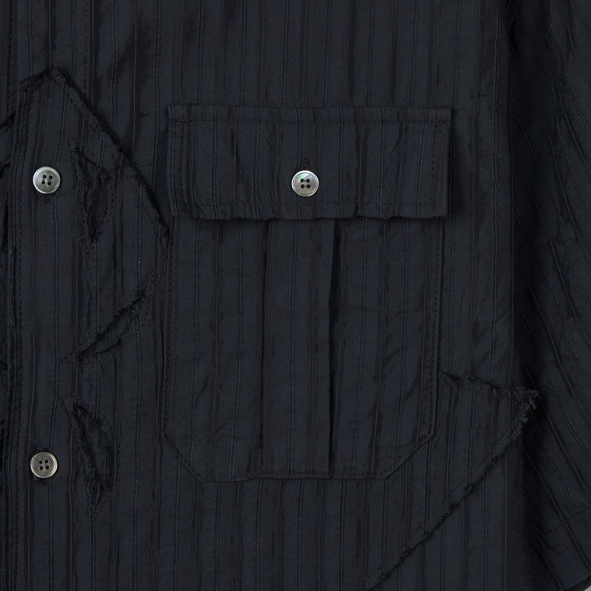 Flower shirt ver imbalance black