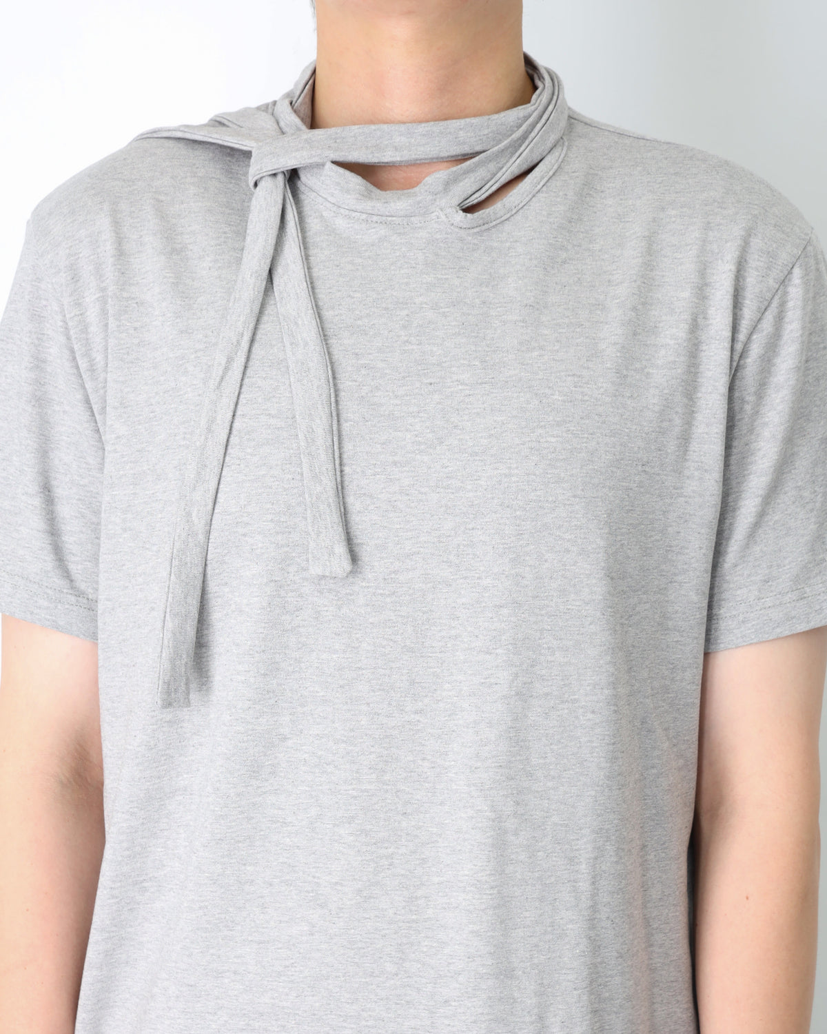 Double collar t-shirt_ver imbalance(gray)