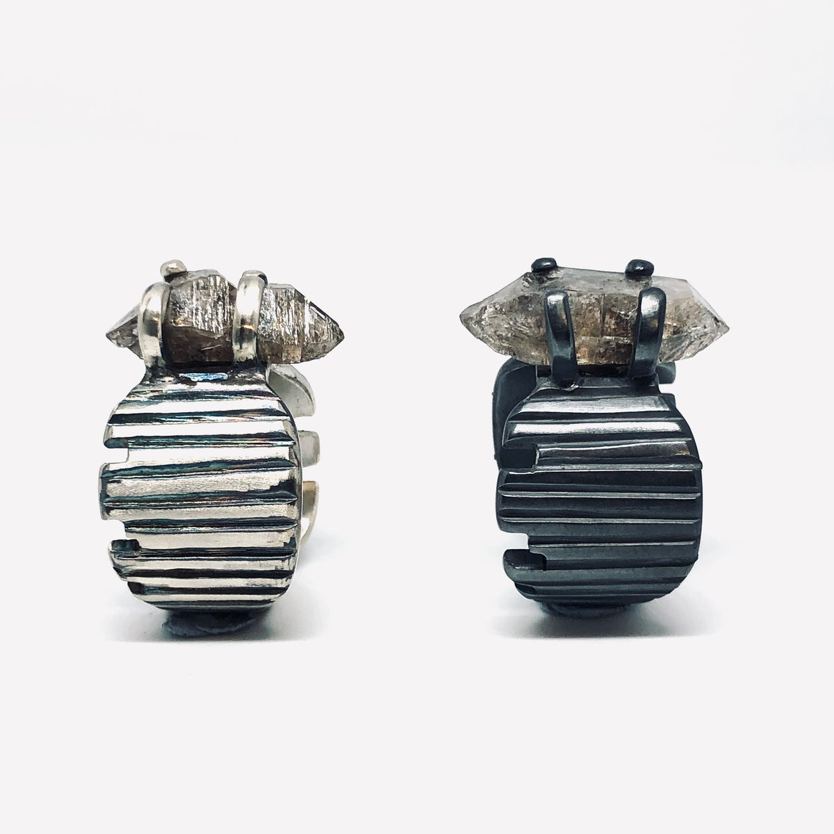 Kauket ring oxidised silver