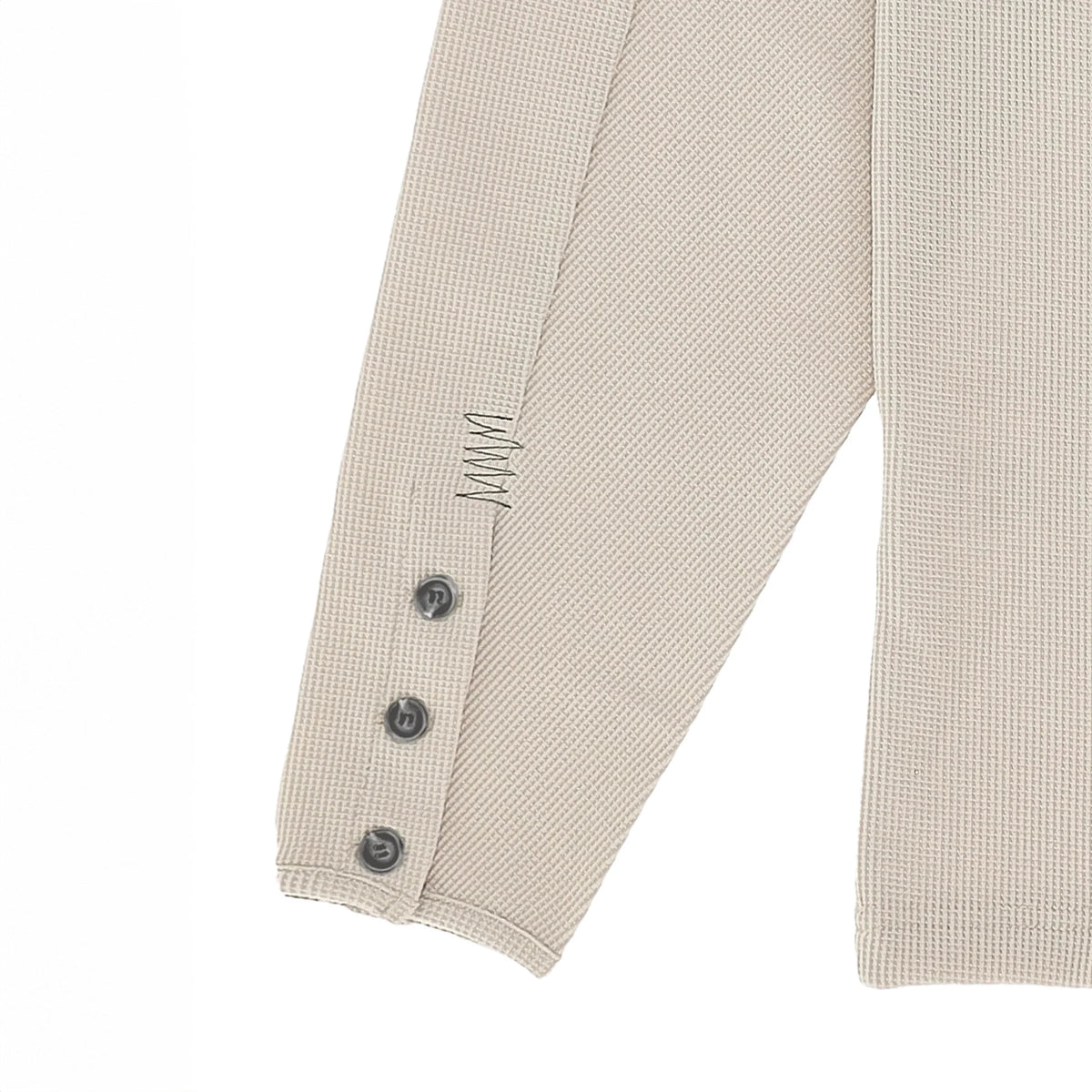 Crossline henley neck long sleeve ivory