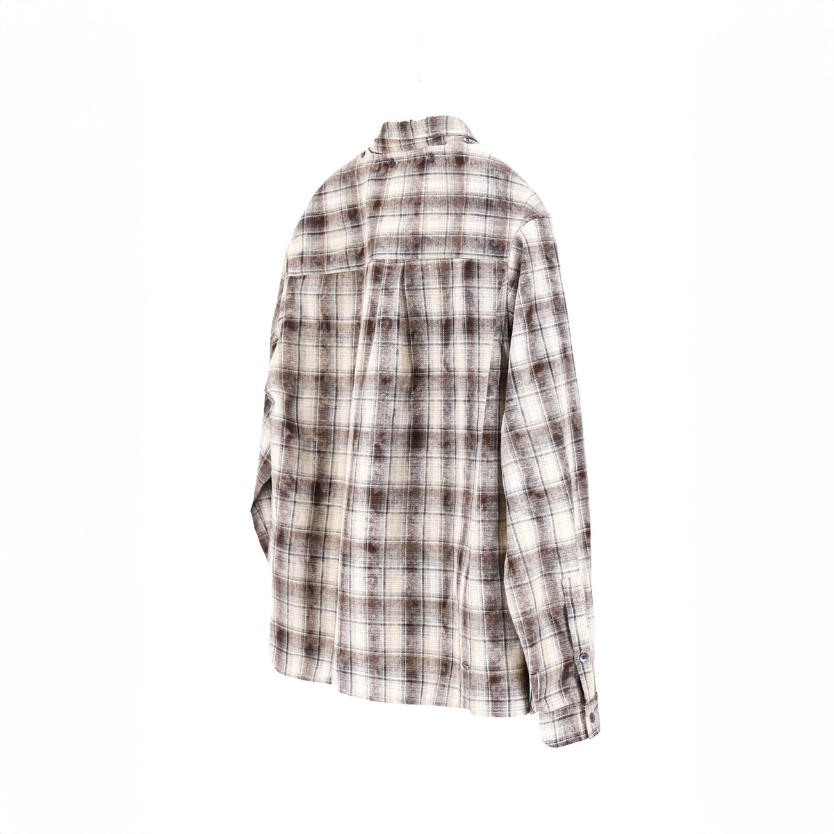 Dual-check shirt Fade Brown