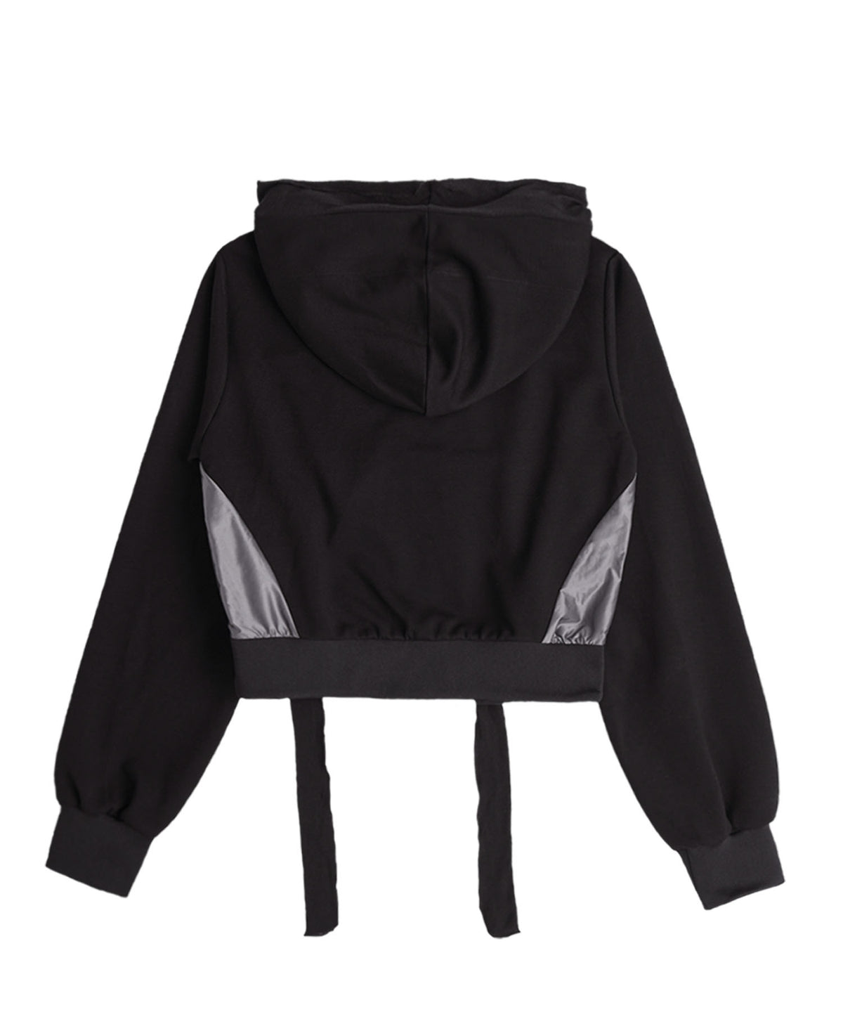 Muffler boxer crop hoodie black