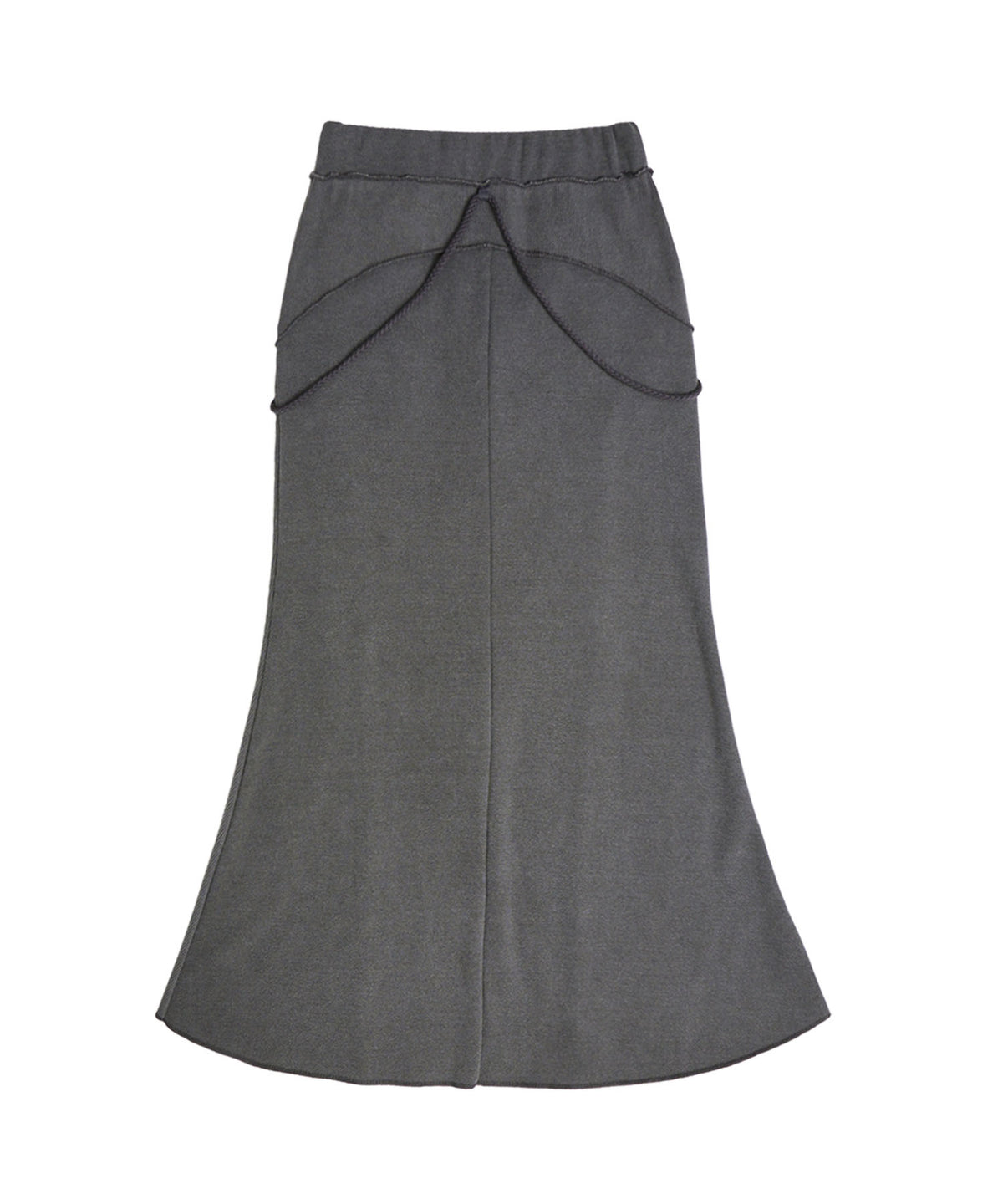 Graphic mermaid maxi skirt charcoal