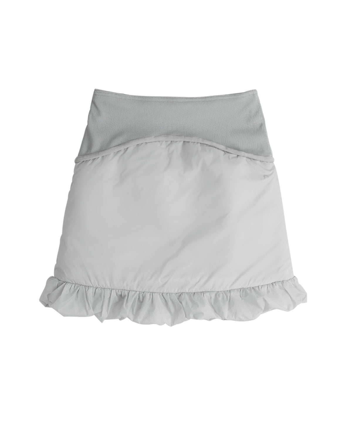 Reversible midi padded skirt grey