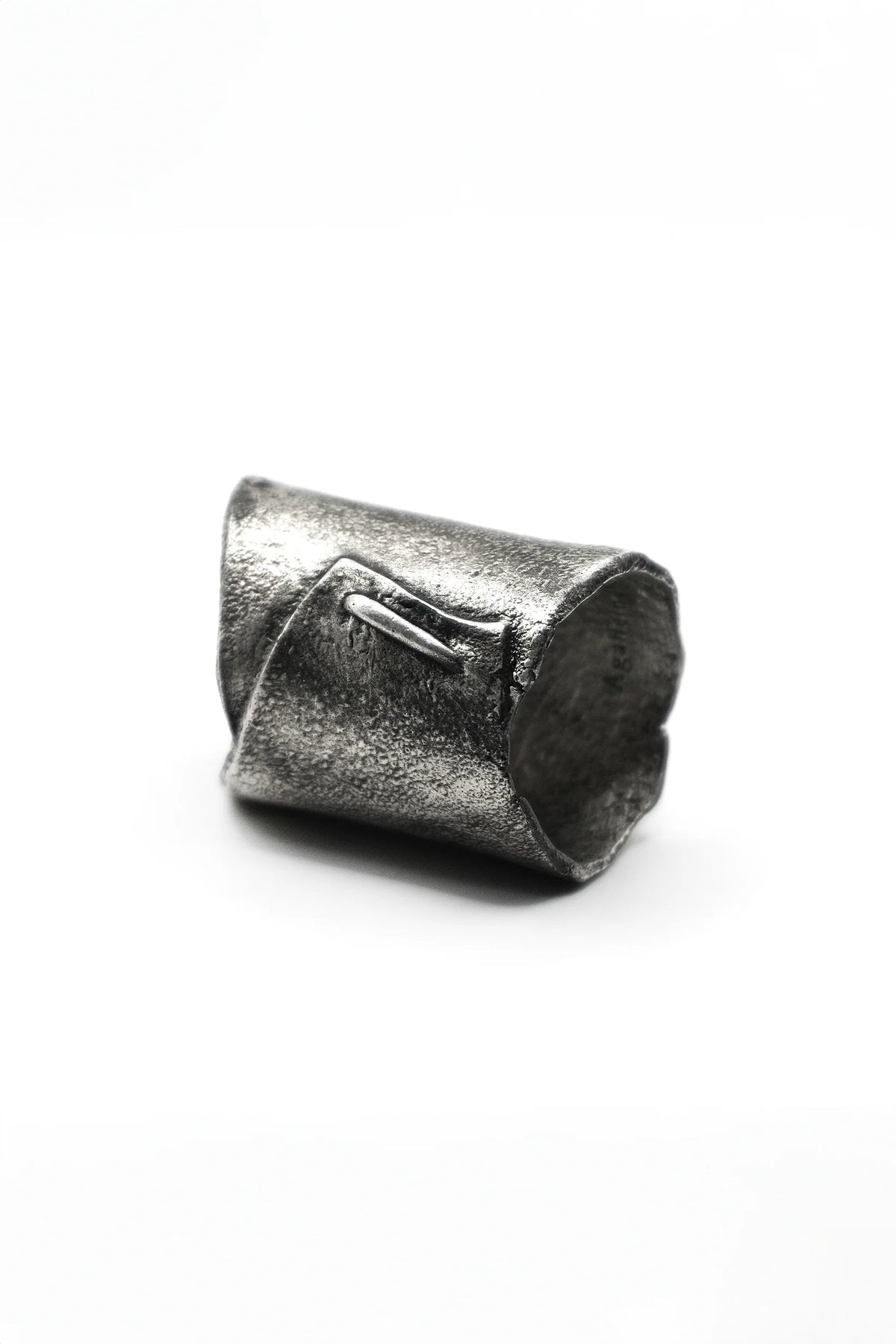 Leather wrap stitch ring
