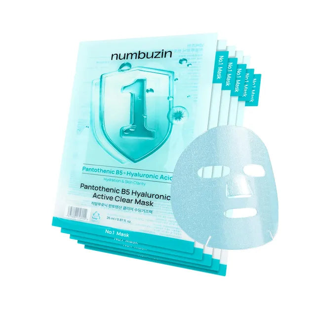NUMBUZIN No.1 Pantothenic B5 Hyaluronic Active Clear Mask 5ea