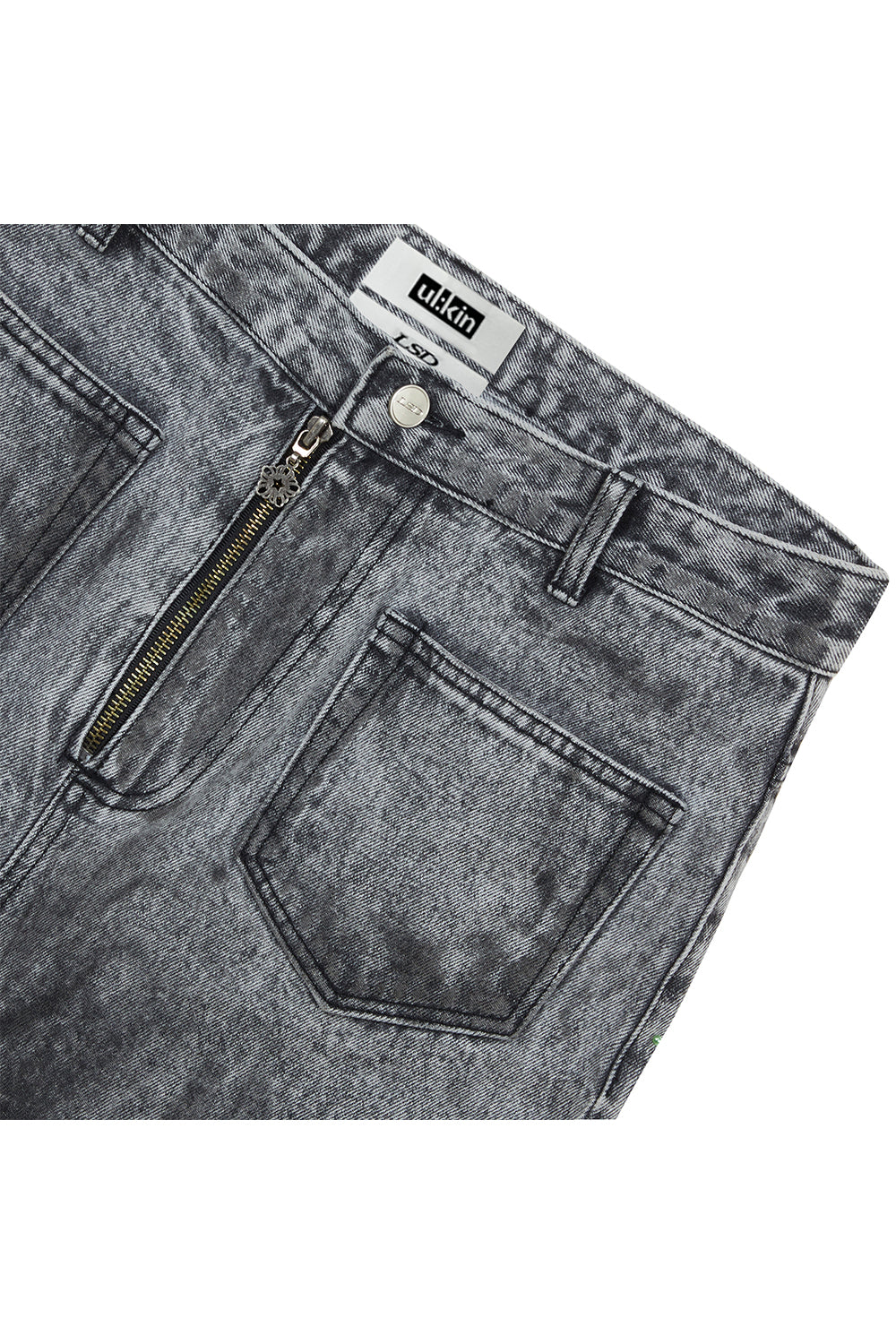 Dirty washed carpenter pants dusty black