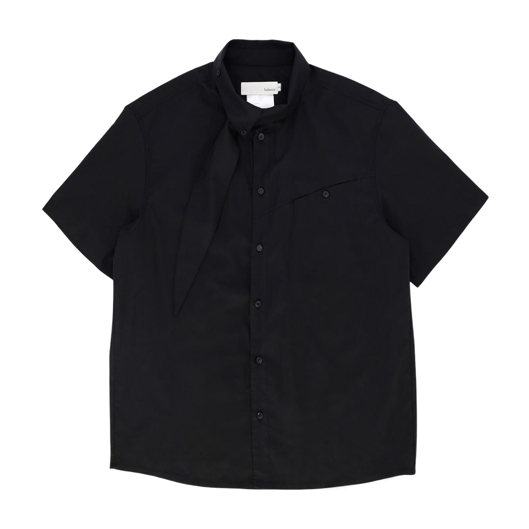 Tail collar shirt_ver balance(black)