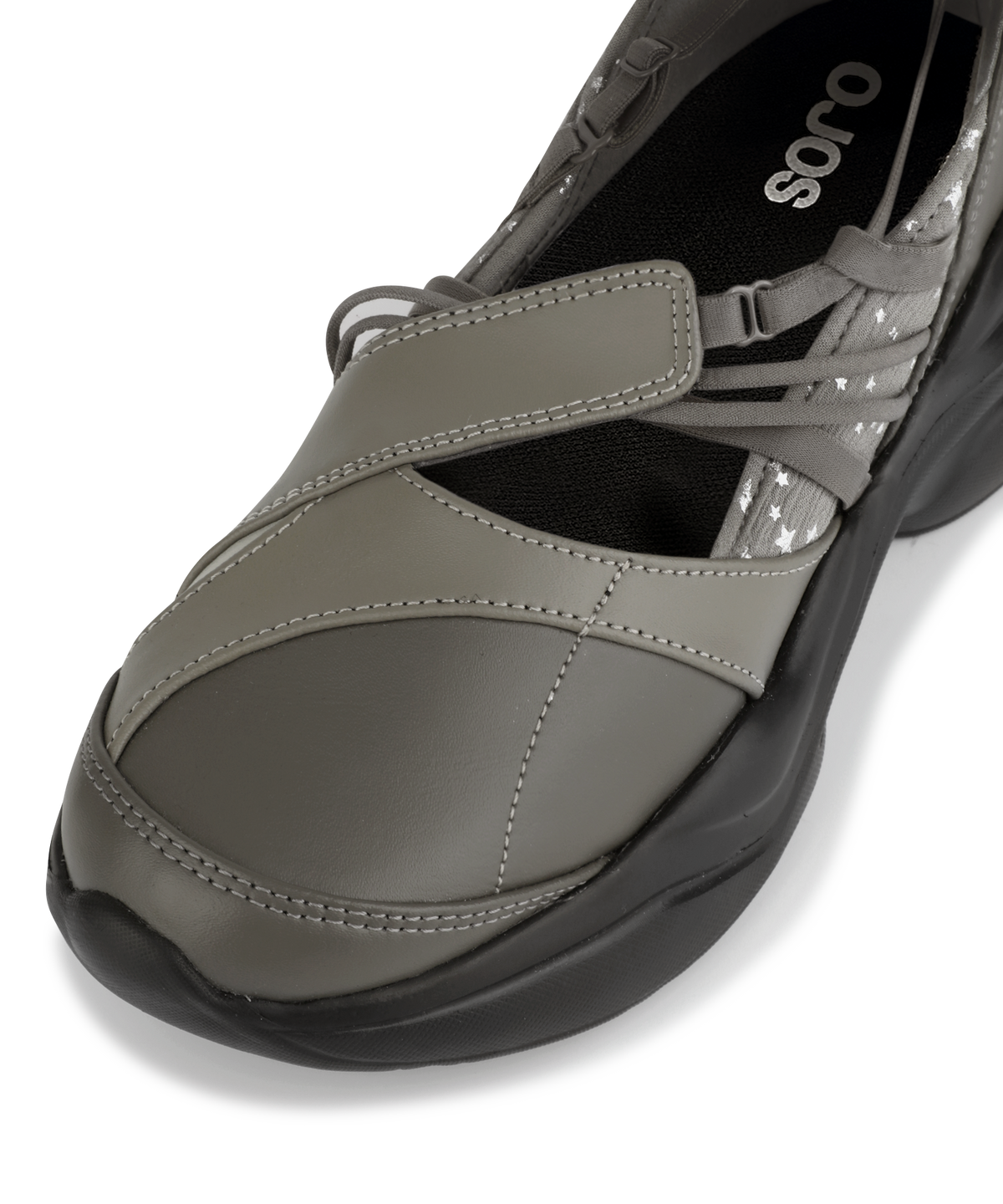 Strap toe sneakers stone brown