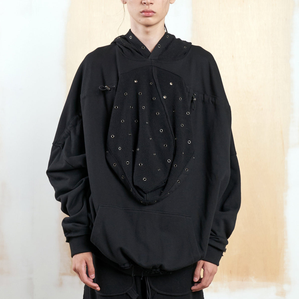 Double hood multi ring hoodie