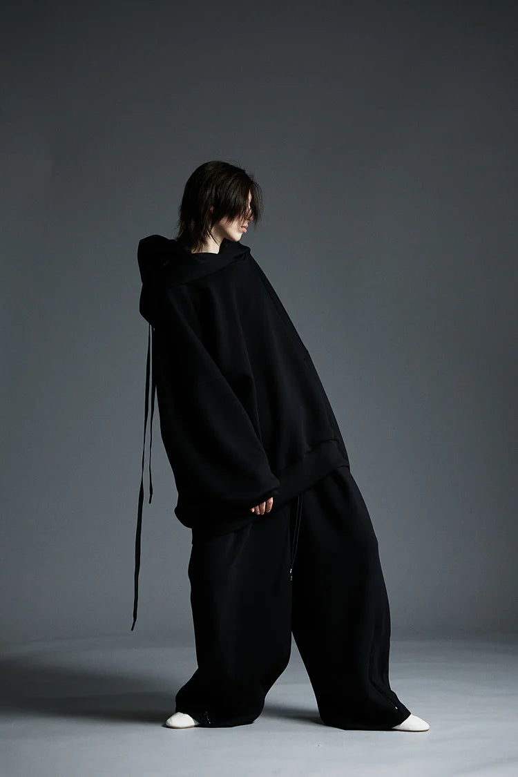 Neoprene extra large hoodie black