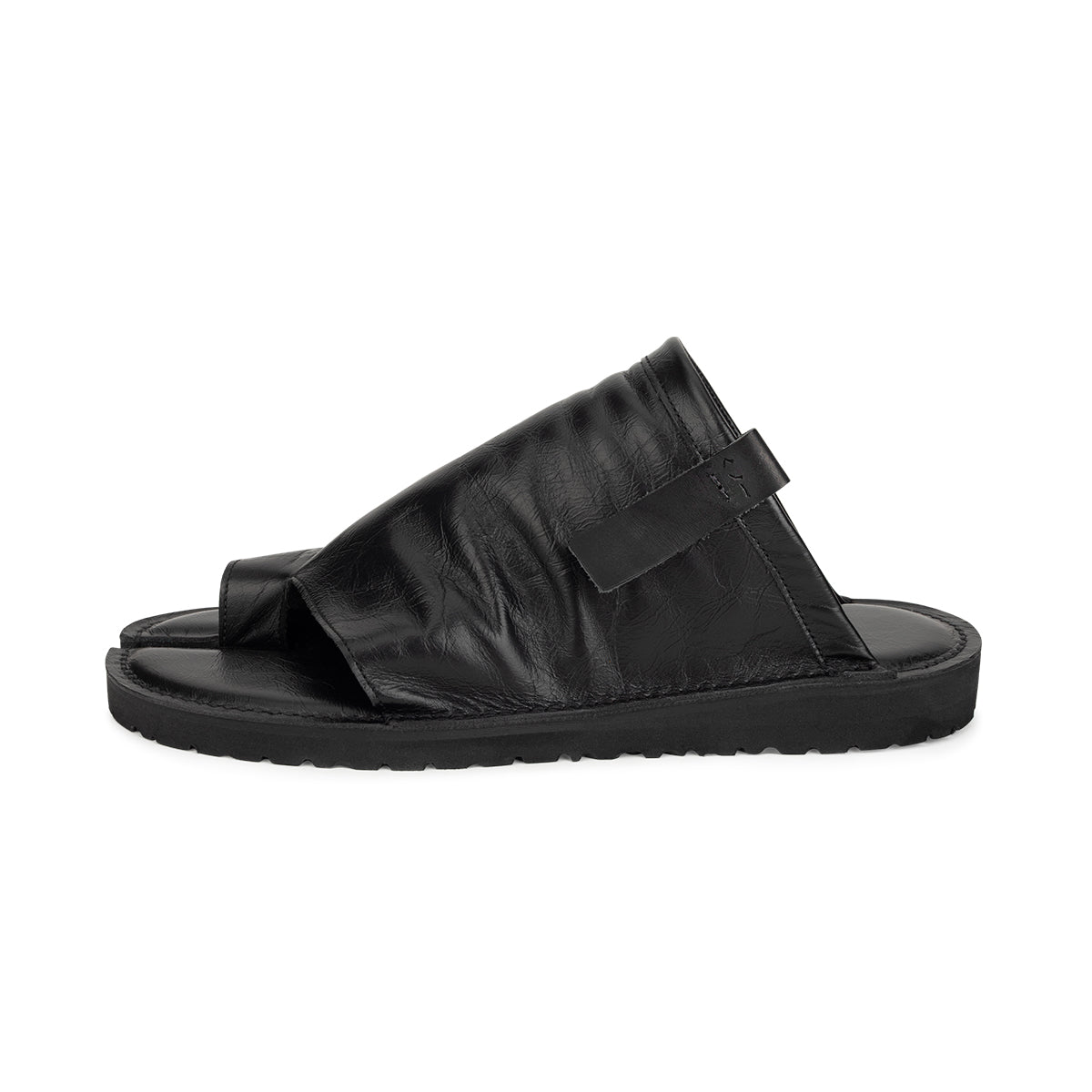 Kunoichi black calf skin sandals