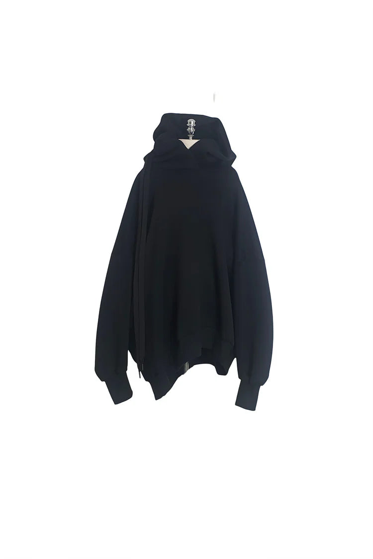 Neoprene extra large hoodie black