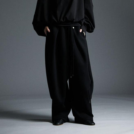 Neoprene wide sweat pants black