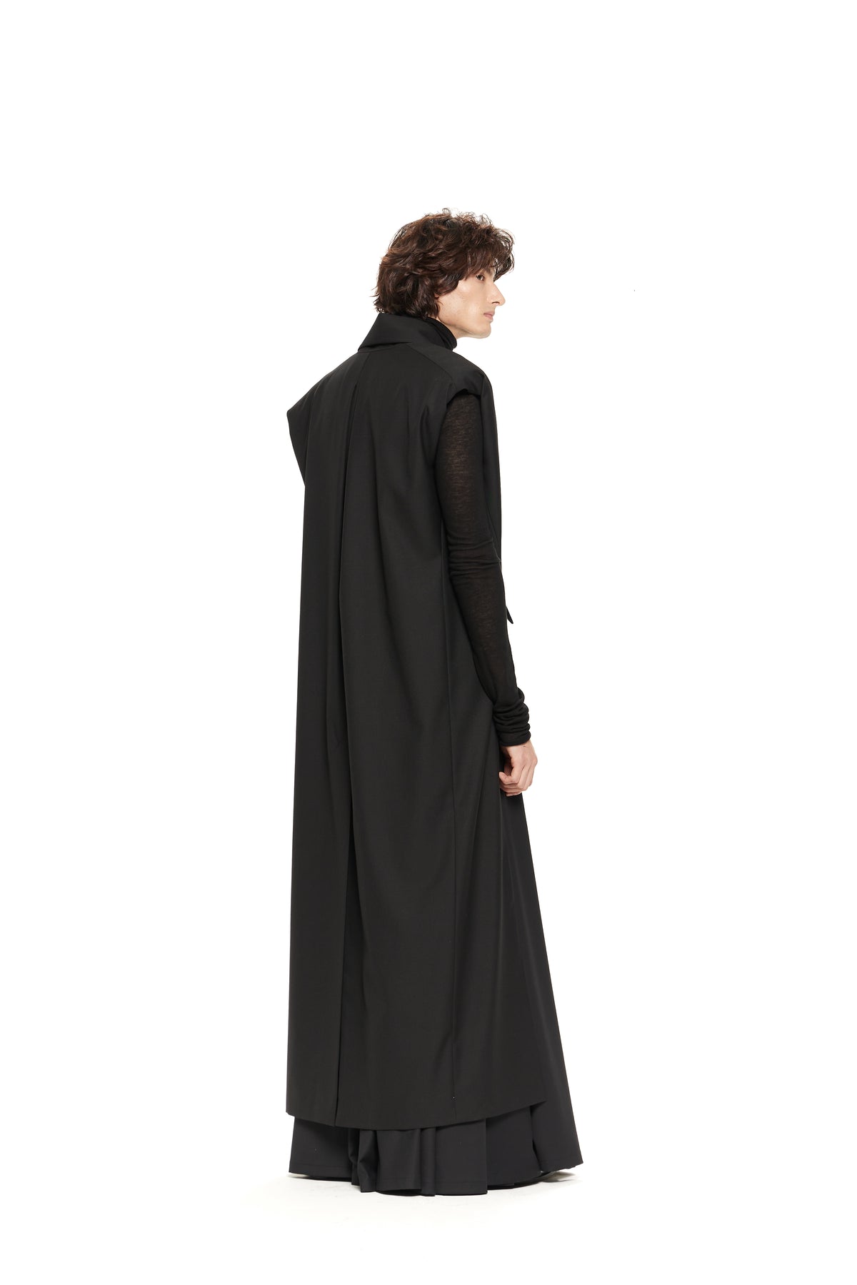 Unisex long vest coat