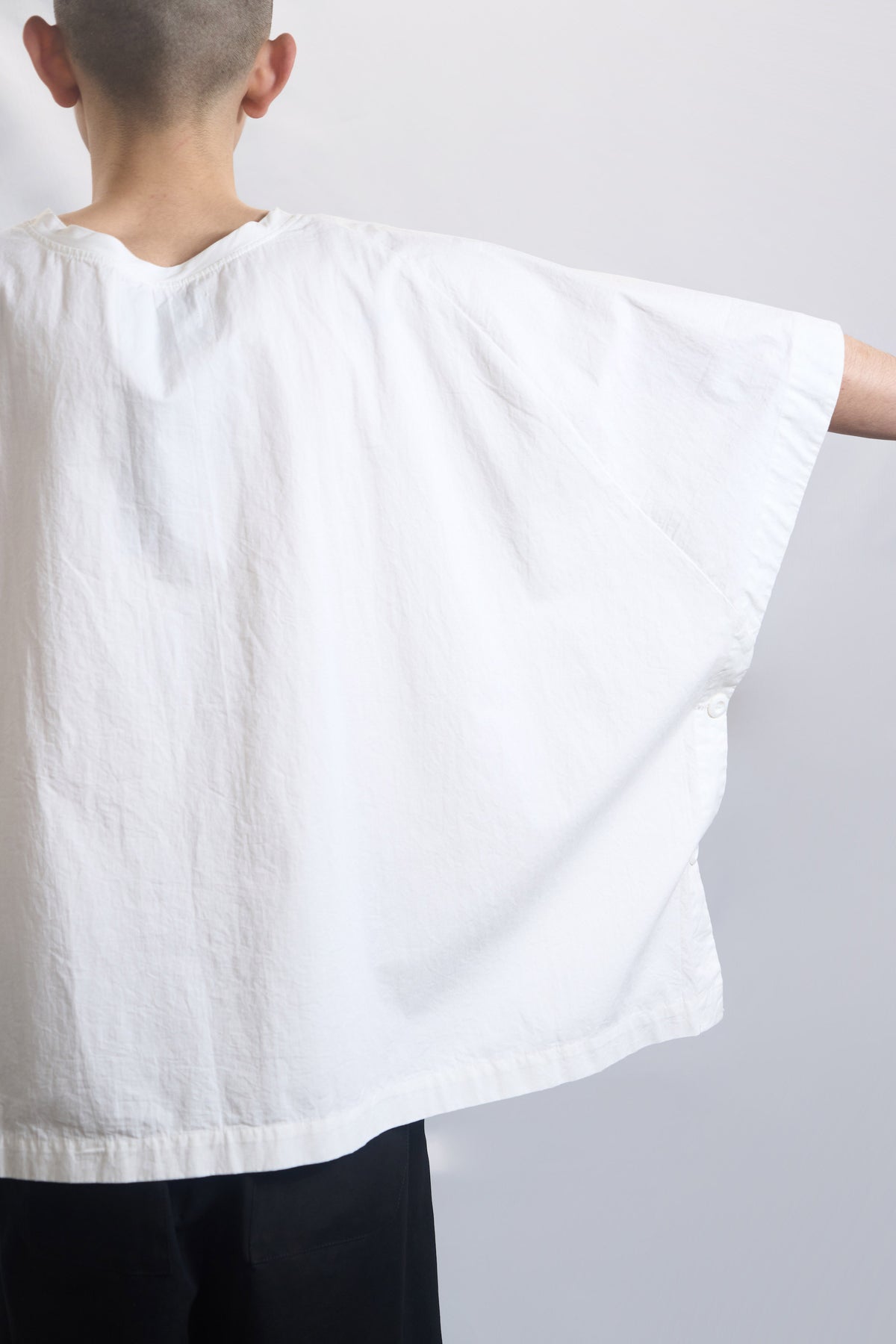 Square Poncho Top White