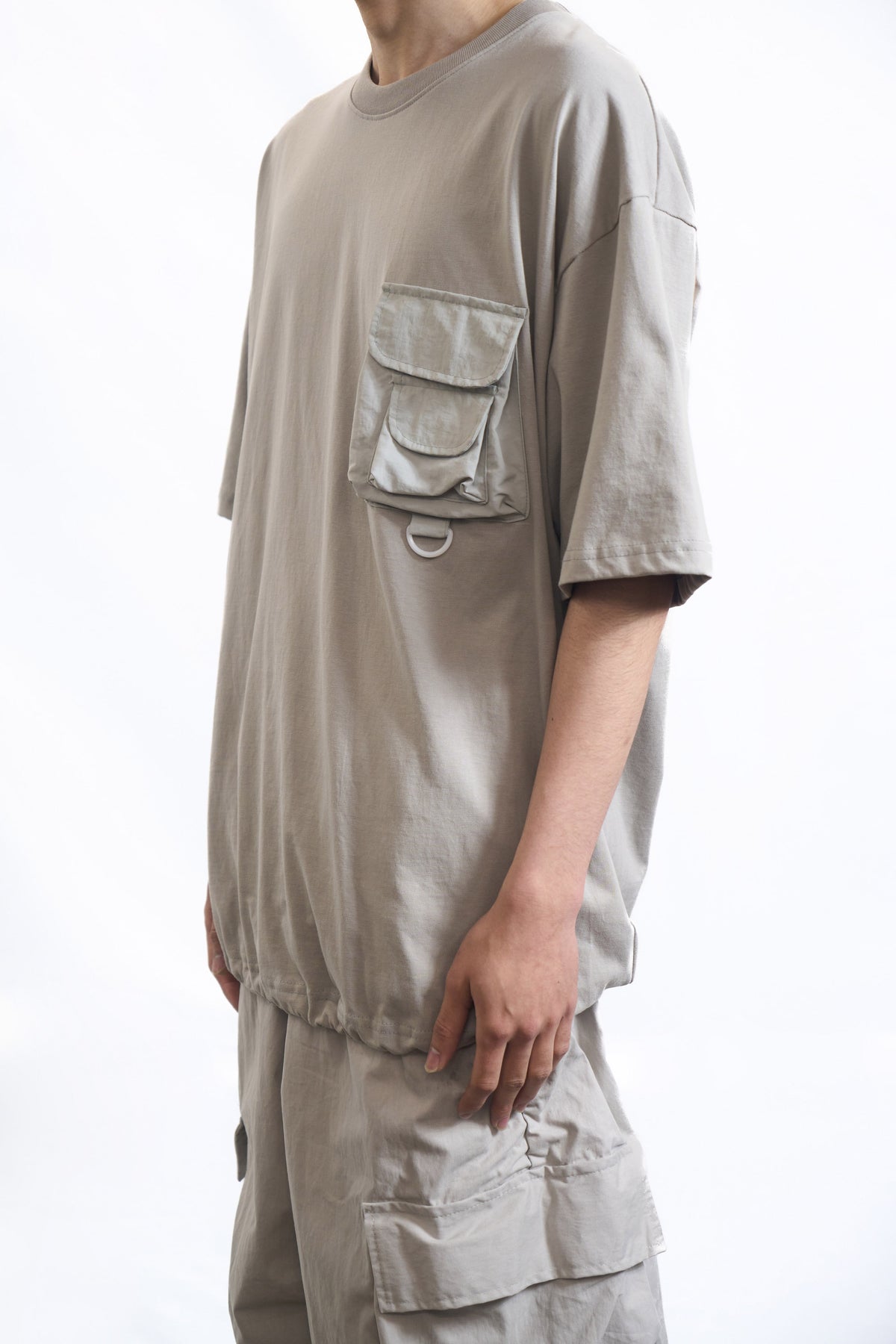 Utility String Tee Light Grey