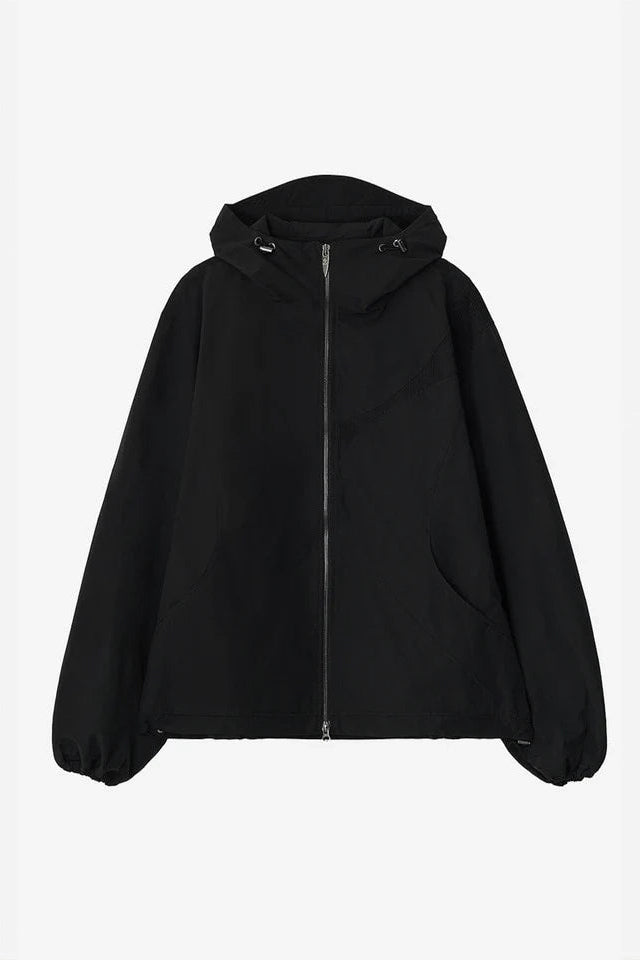Mesh paneled jacket black