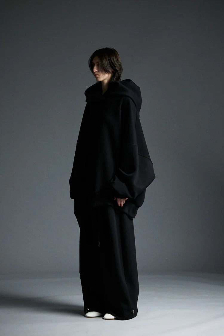 Neoprene extra large hoodie black