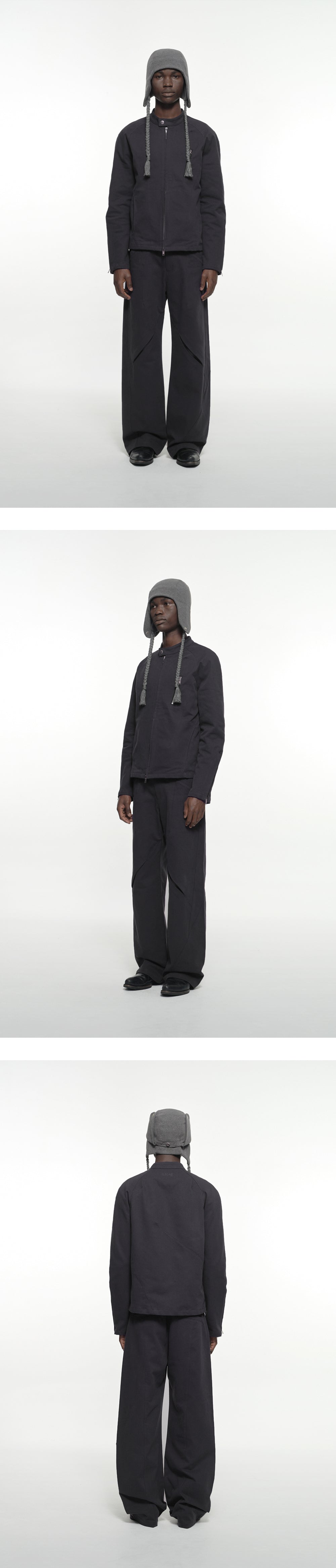 Seam line rider jacket charcoal