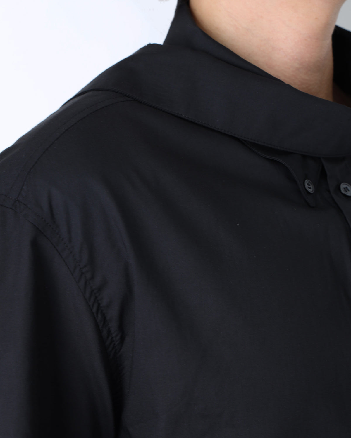 Tail collar shirt_ver balance(black)