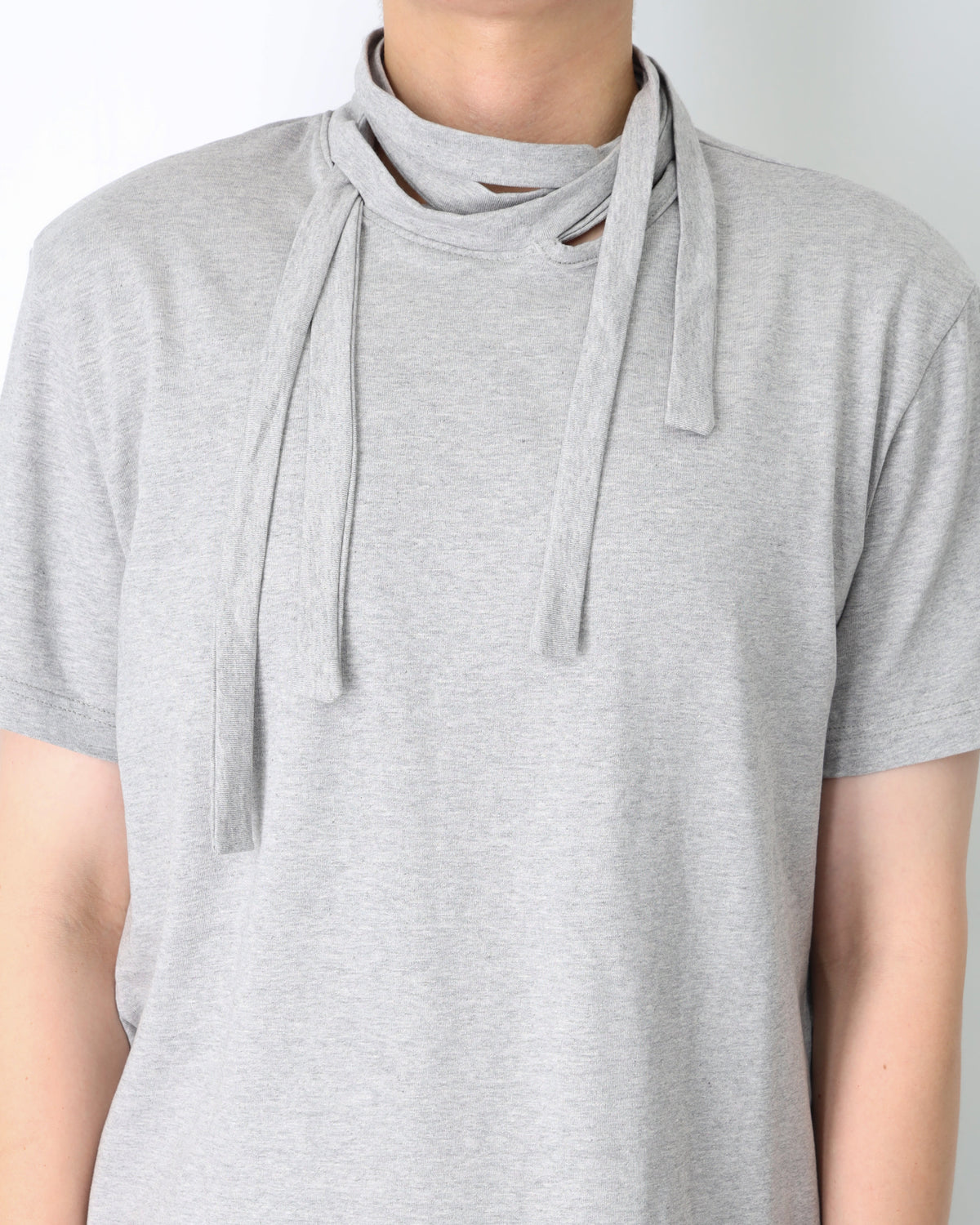 Double collar t-shirt_ver imbalance(gray)