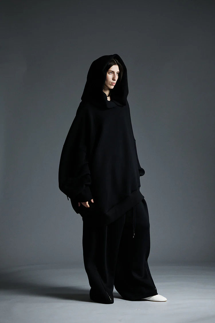 Neoprene extra large hoodie black