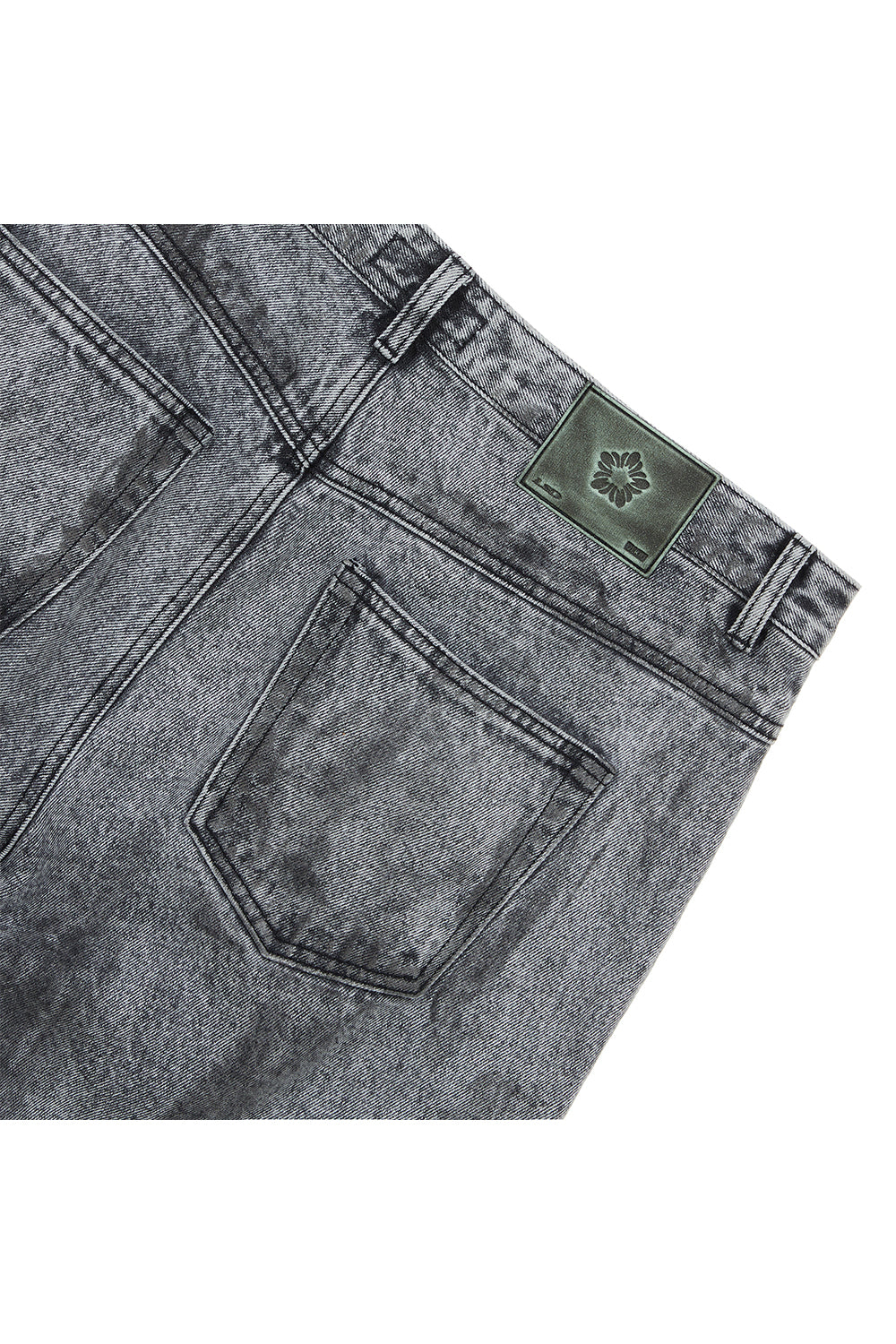 Dirty washed carpenter pants dusty black