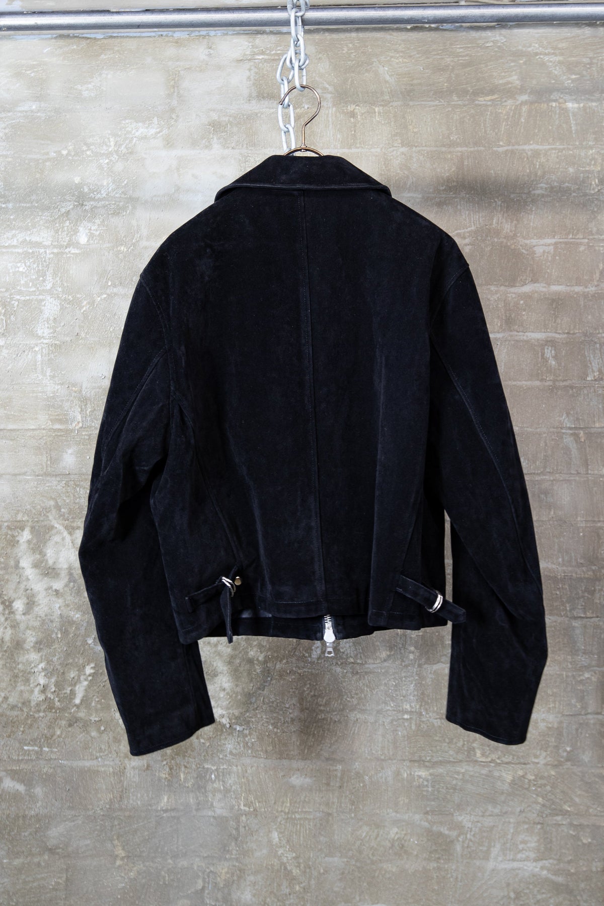 Cropped zip up jacket black