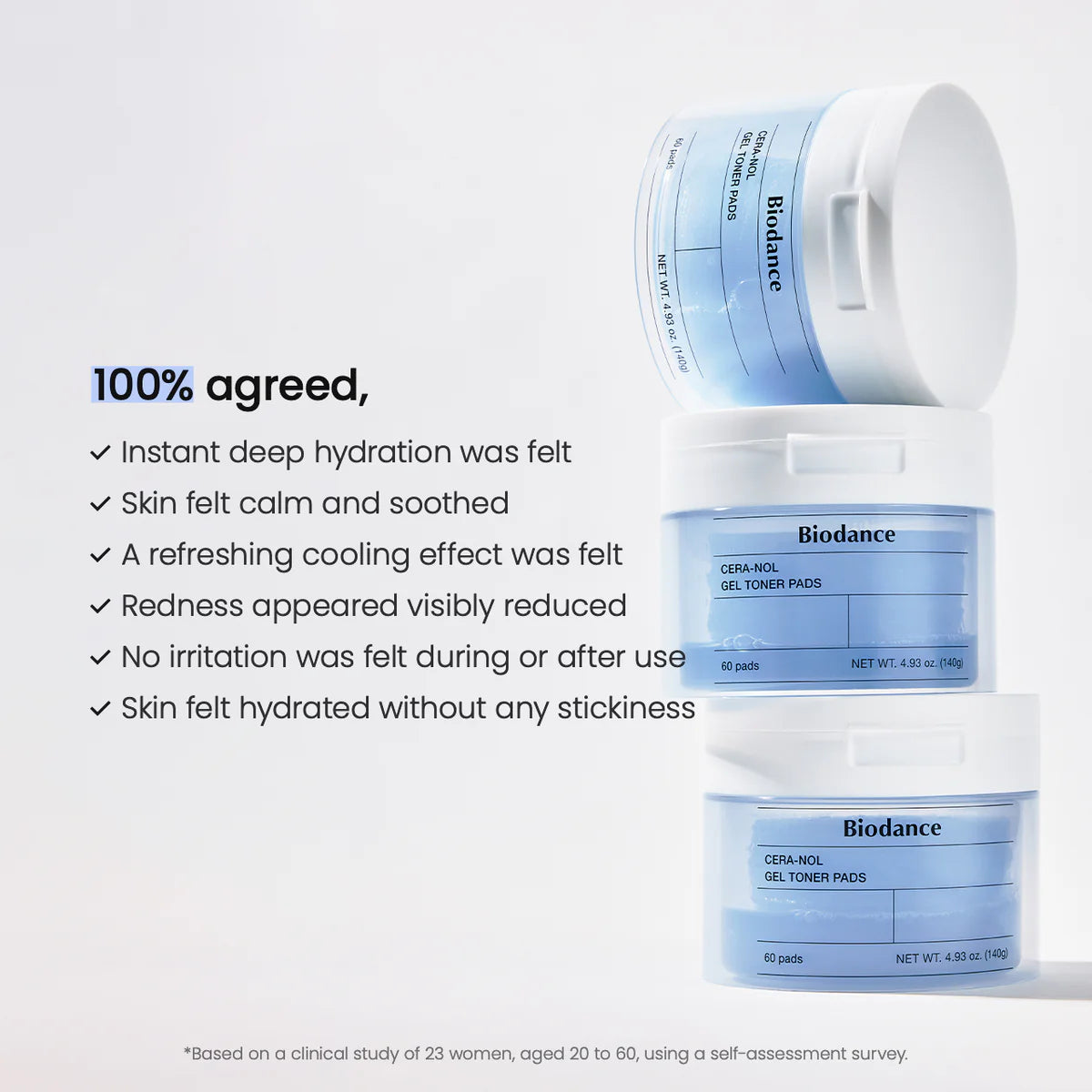 BIODANCE Cera-nol Gel Toner Pads 60Pads