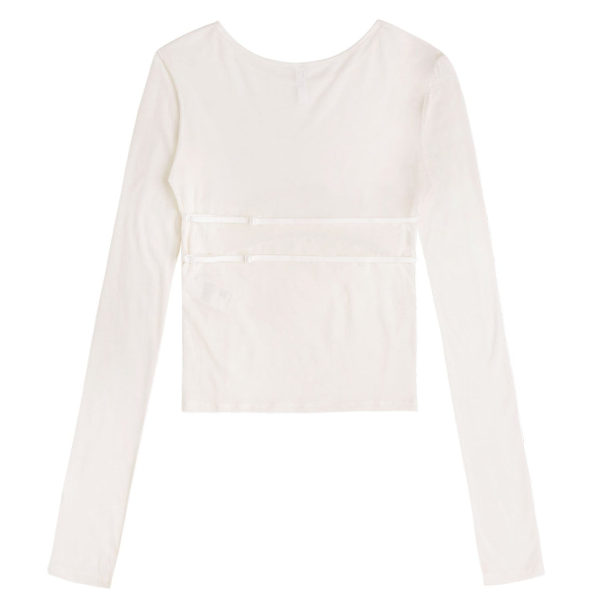 Tube top layered T-shirt off white