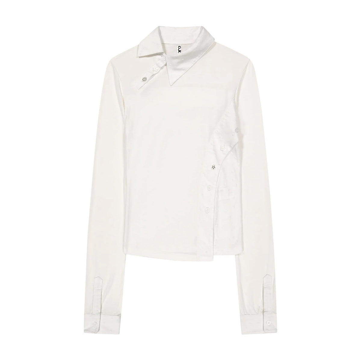 Starcut jersey collar tee-off white