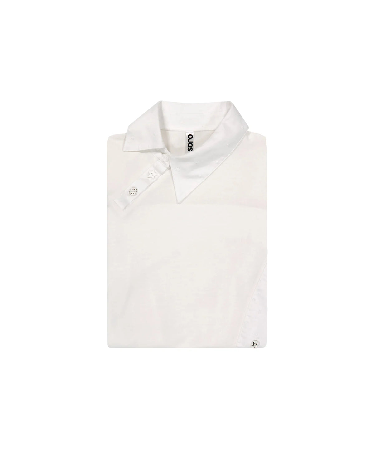 Starcut jersey collar tee-off white
