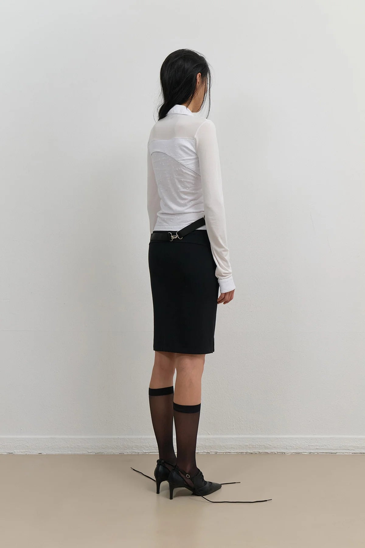 Starcut jersey collar tee-off white