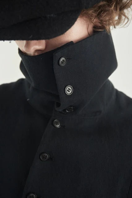 Frayed high-neck vest