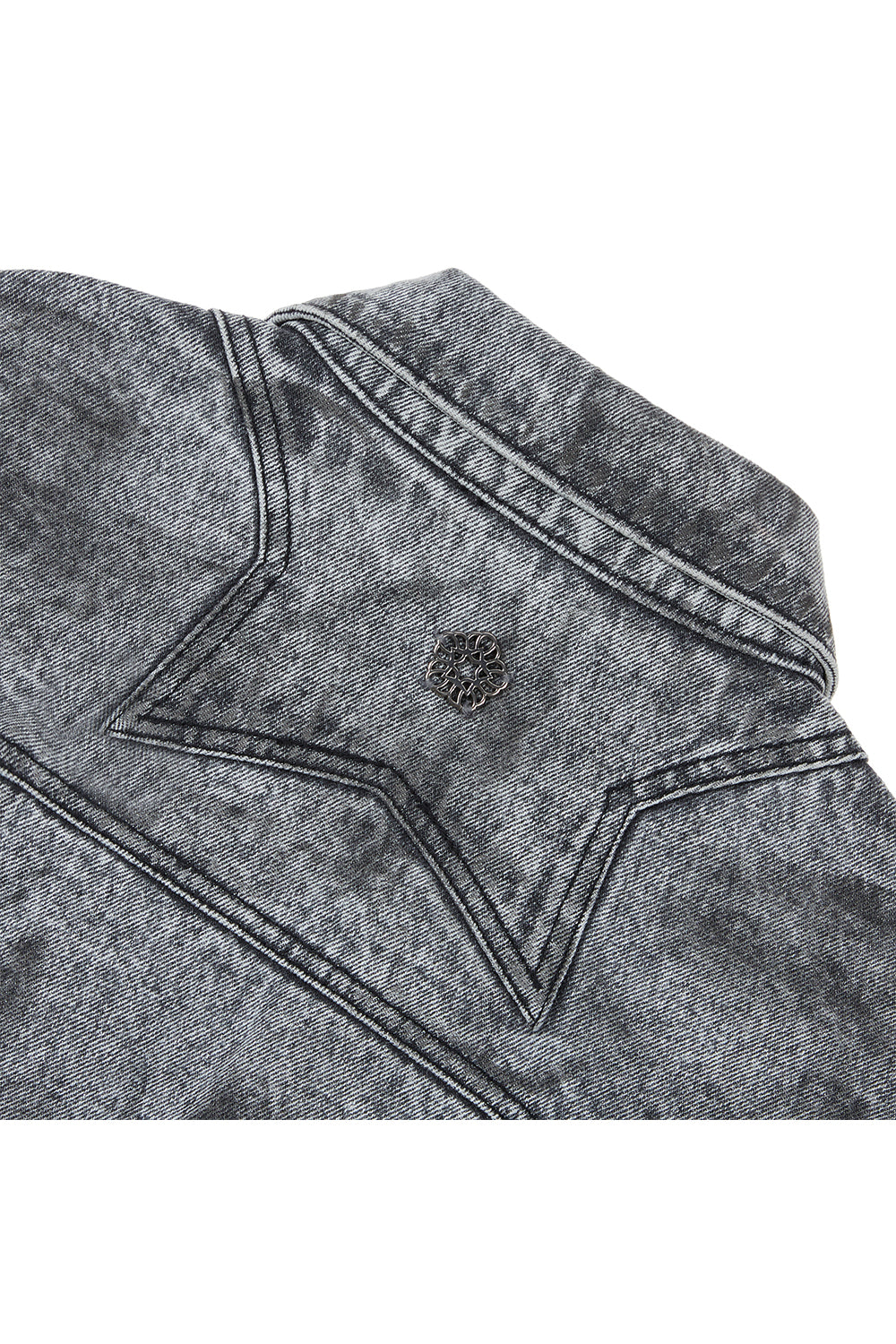 Dirty washed cotton jacket dusty black
