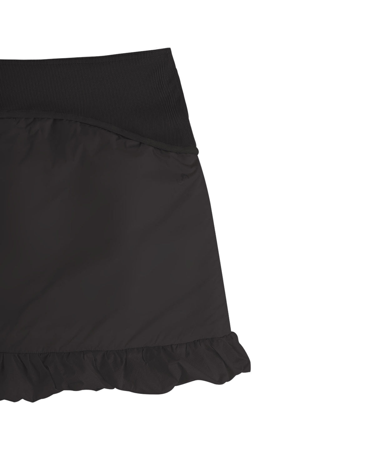 Reversible midi padded skirt black