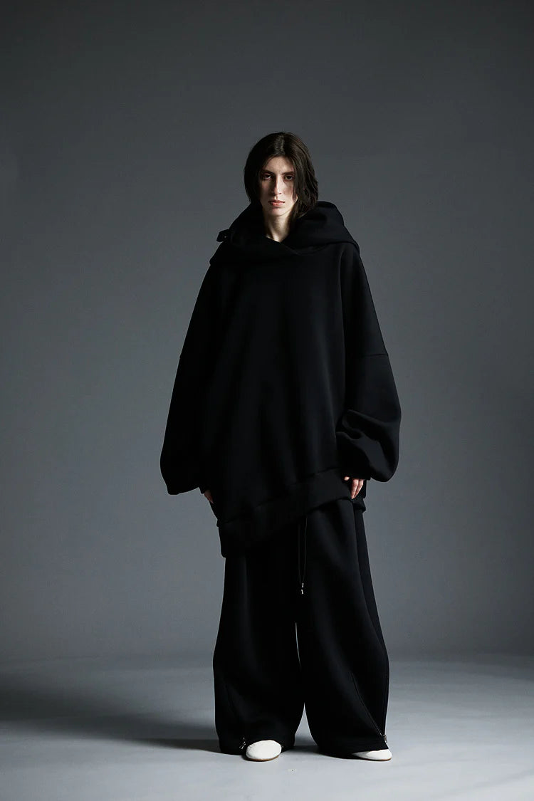 Neoprene extra large hoodie black