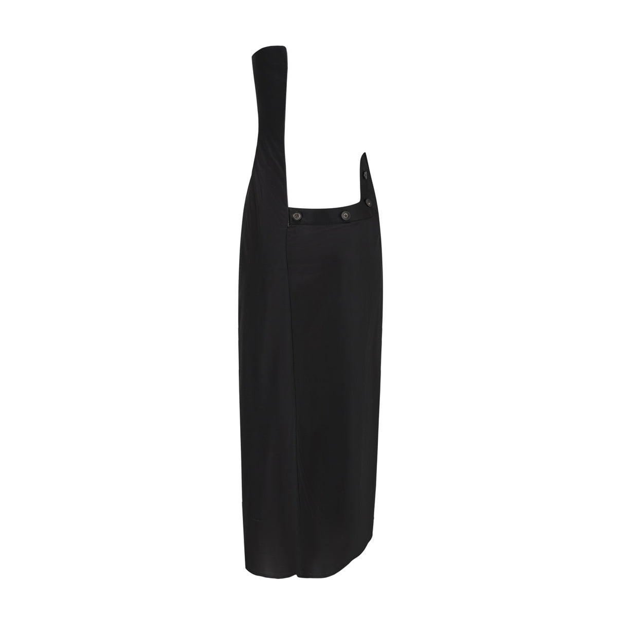 Detachable side-split draped strapless maxi dress