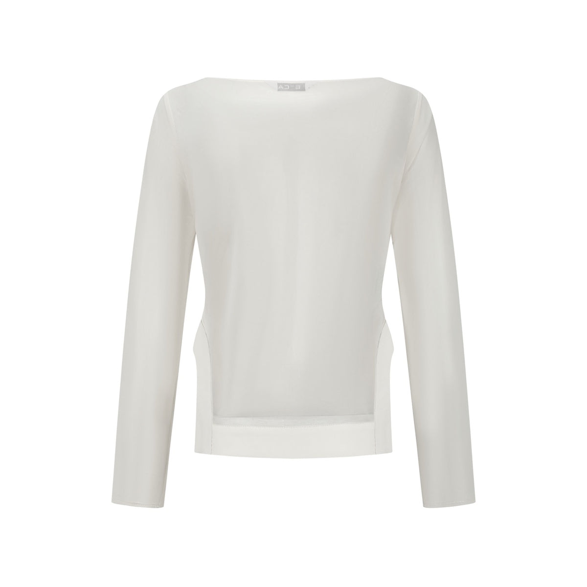 Detachable printed soft tulle long-sleeve top
