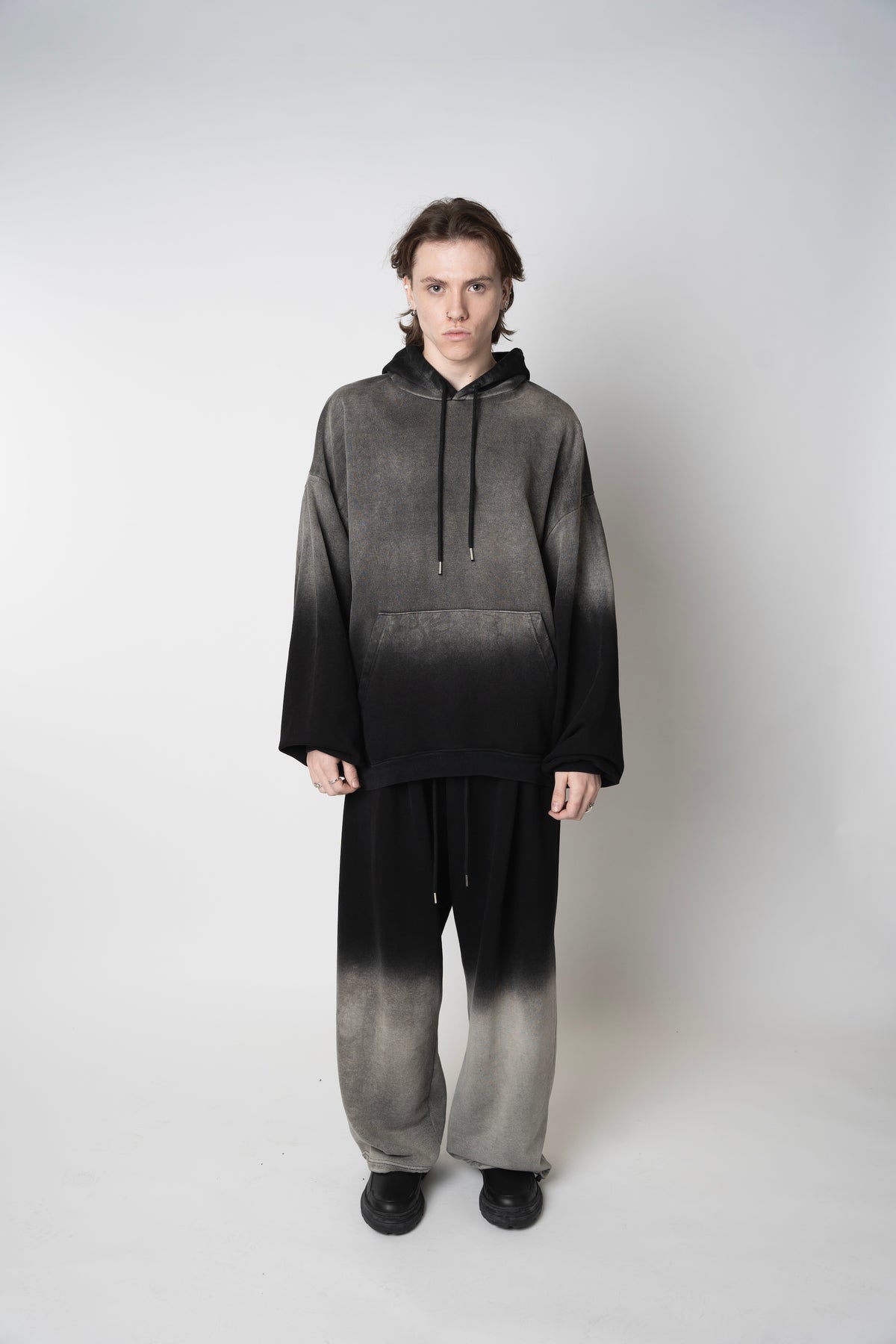 Oversized gradation dyed hoodie