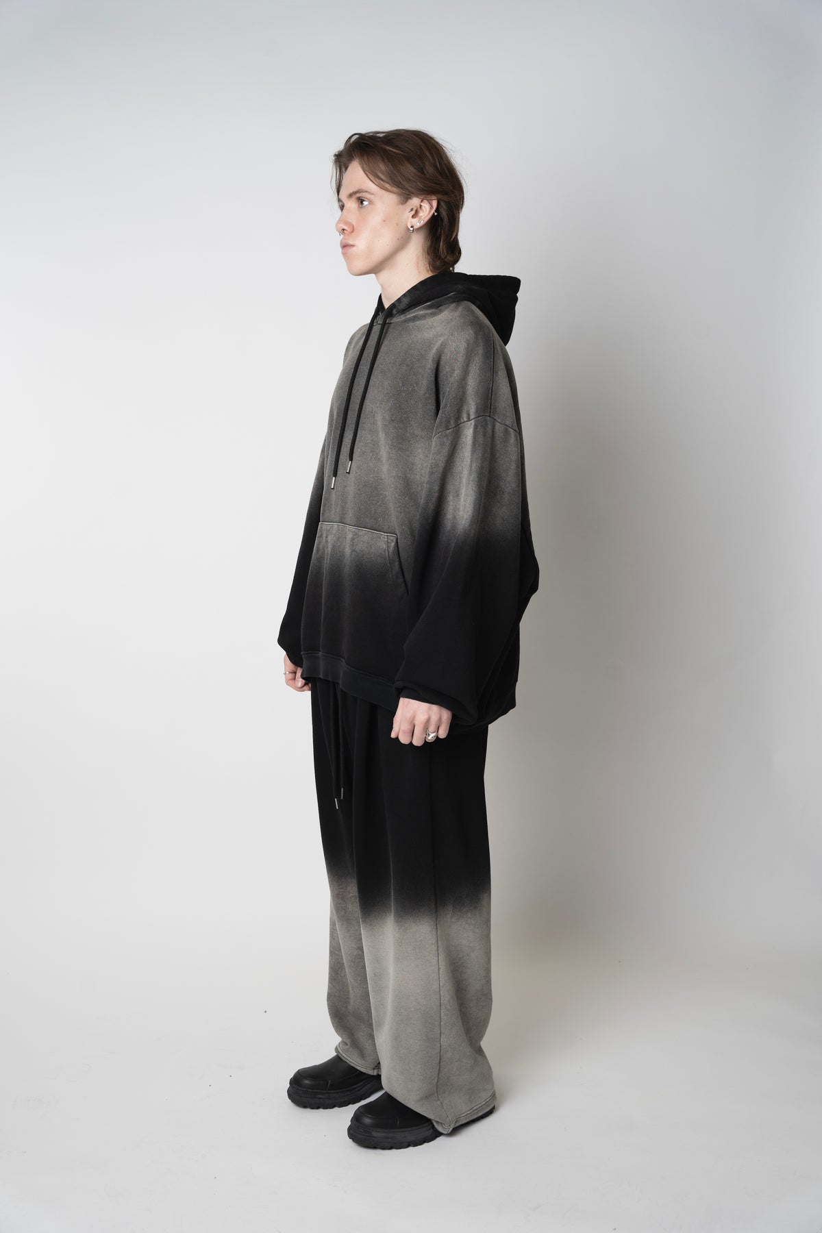 Oversized gradation dyed hoodie