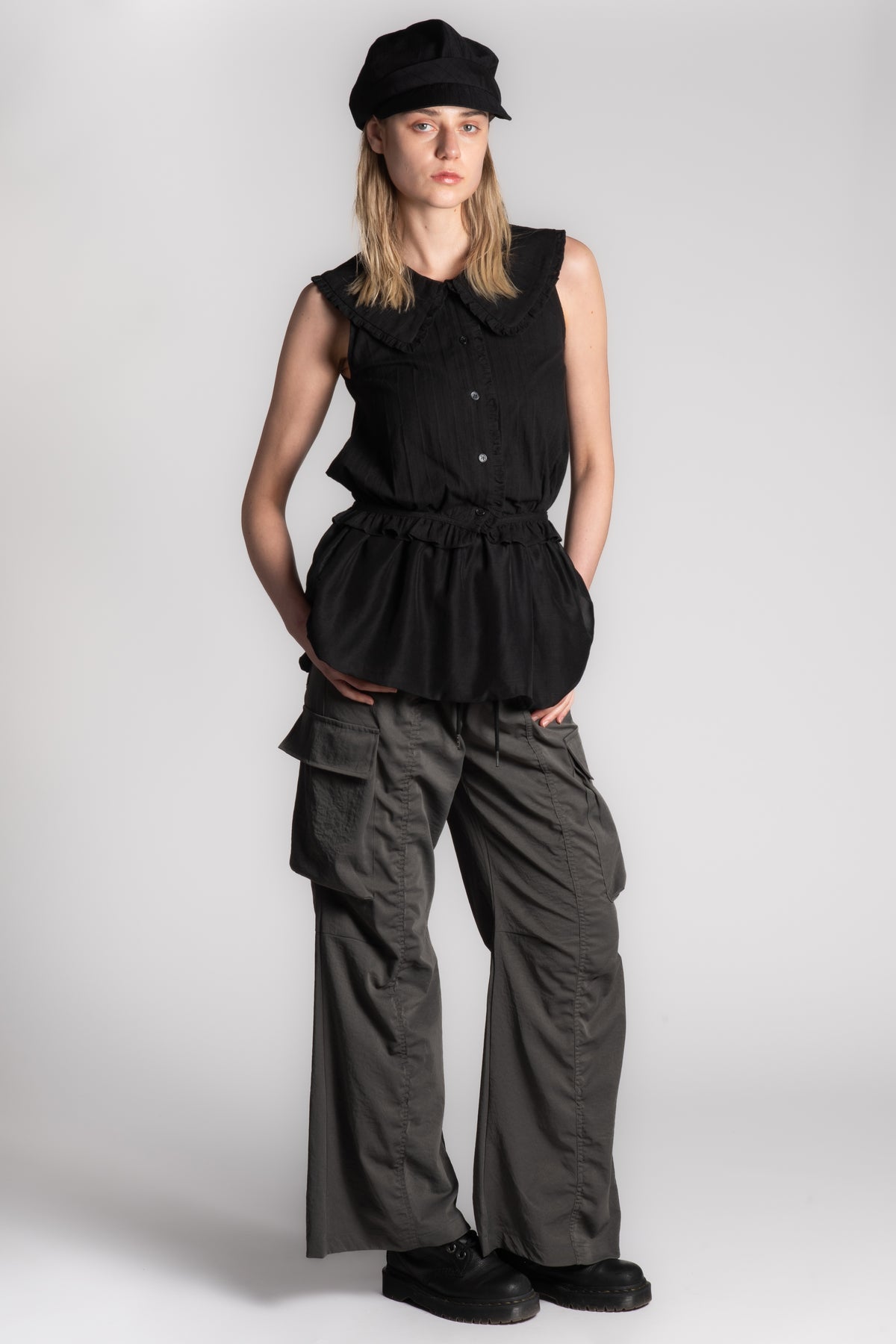 Ruffle collar blouse