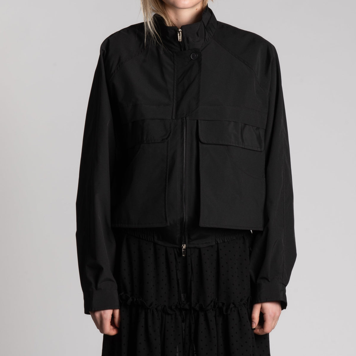 Black big pockets jacket