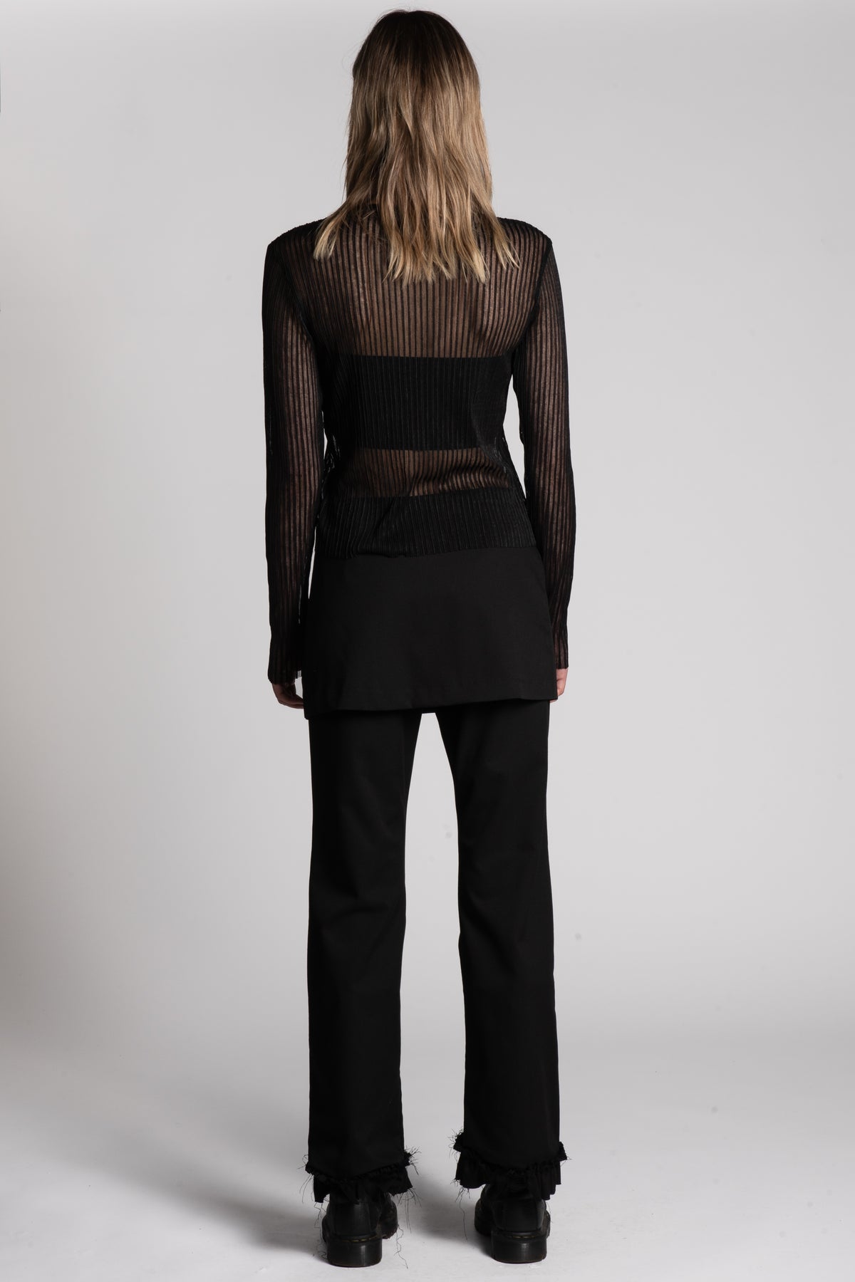 Sheer tie front cardigan