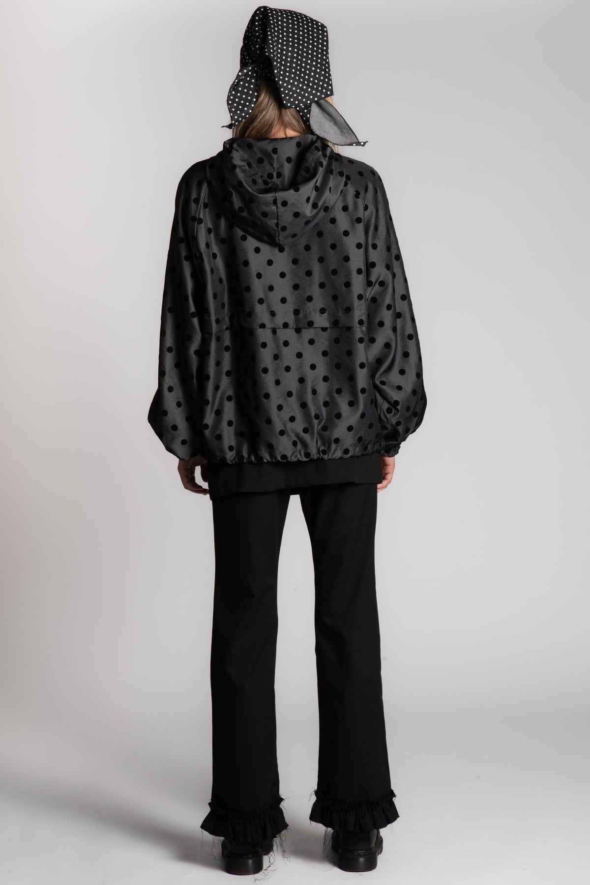 Dot hooded jacket