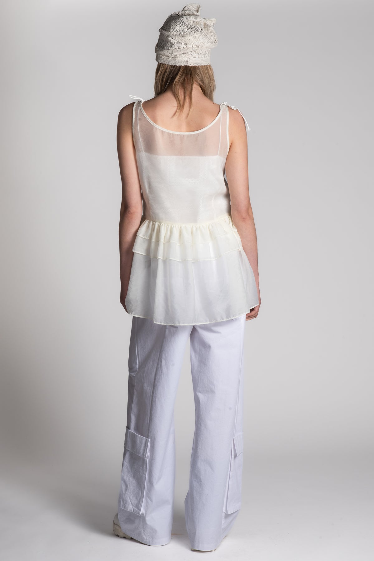 White sheer dress