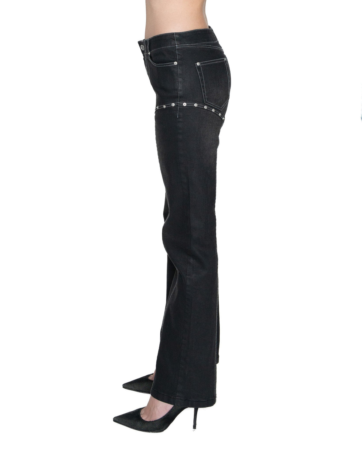 Contour studded jeans