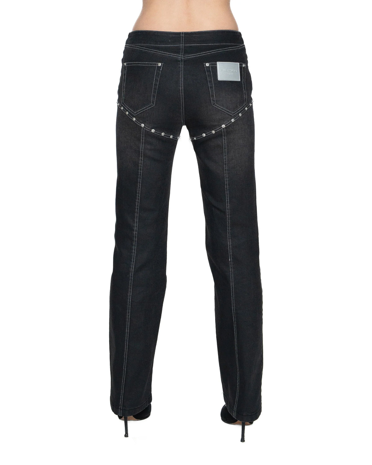 Contour studded jeans